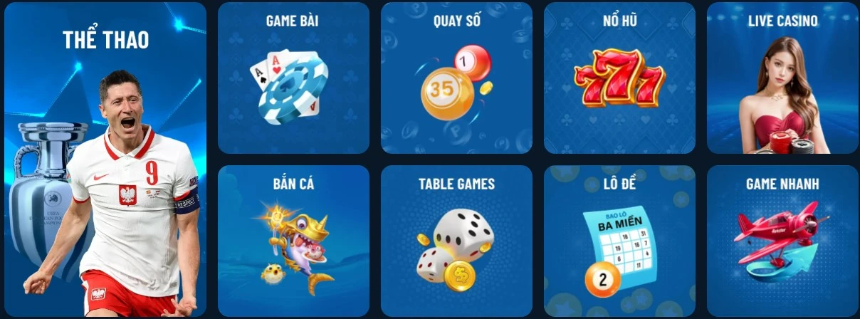 Kho game cá cược là một điểm cộng lớn khi giới thiệu LUCKY88